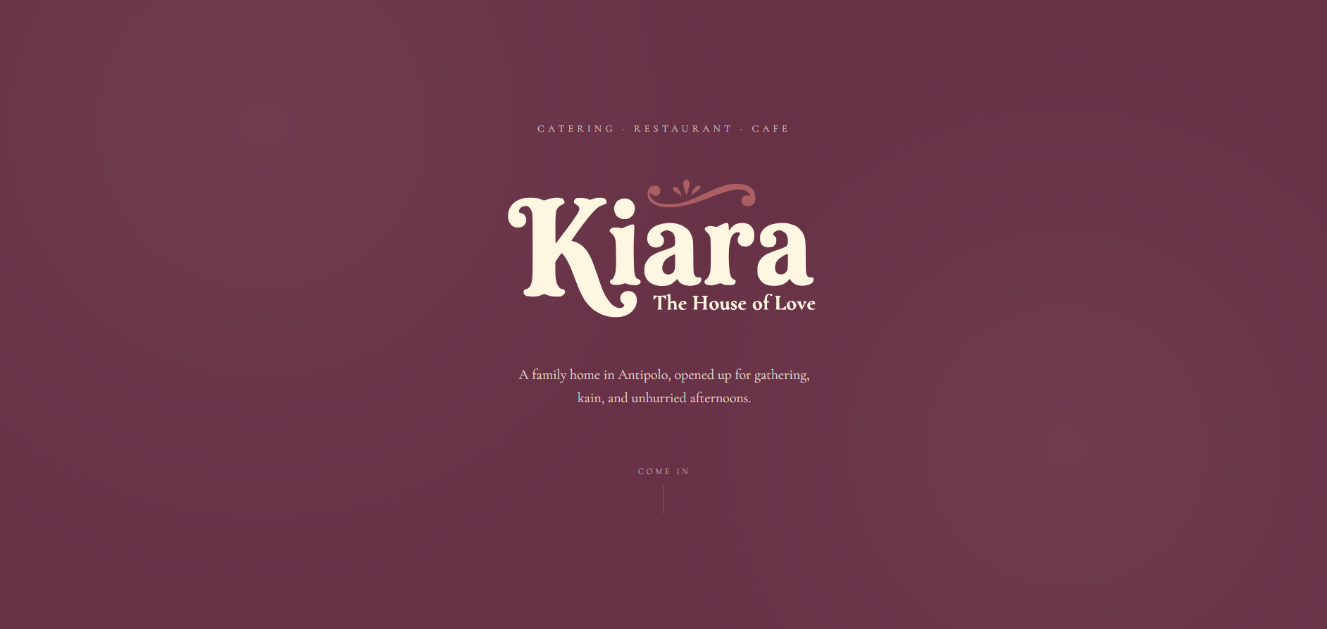 Kiara hero with logo and tagline